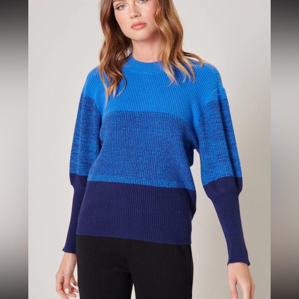 50%offw❤️ SugarLips Against The Grain Tonal Stripe Sweater NWT S